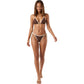 Contrast Trim Triangle Bikini Set with Side Tie Bottoms