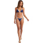 Contrast Trim Triangle Bikini Set with Side Tie Bottoms