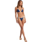 Contrast Trim Triangle Bikini Set with Side Tie Bottoms