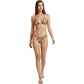 Printed Triangle Bikini Set with Low Rise Bottoms
