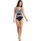 V-Neck Criss Cross One Piece Swimsuit