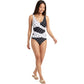 V-Neck Criss Cross One Piece Swimsuit
