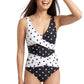 V-Neck Criss Cross One Piece Swimsuit