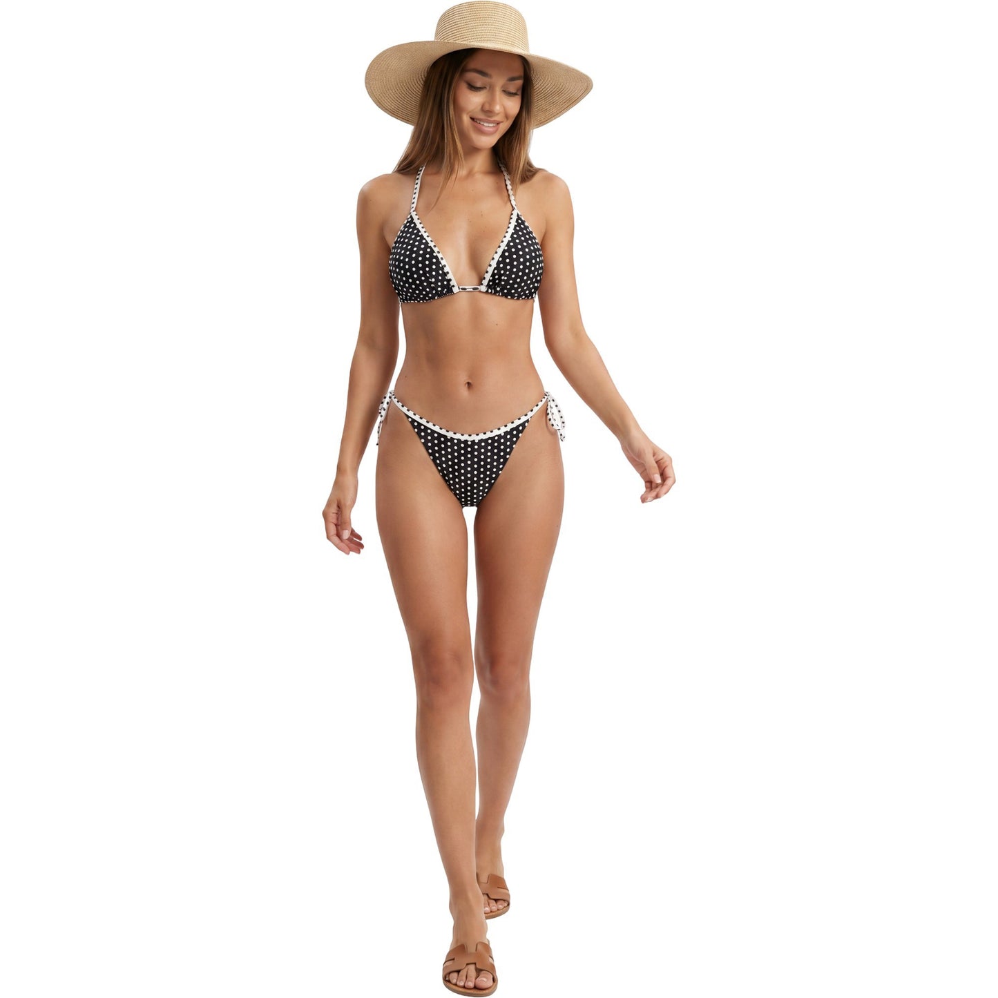 Polka Dot Triangle Bikini Set