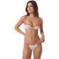 Gingham and Floral Trim Bikini Set