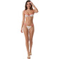 Gingham and Floral Trim Bikini Set