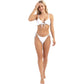 Ribbed Tie Front Bikini Set