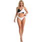 High Waisted Patterned Bikini Set