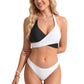 High Waisted Patterned Bikini Set