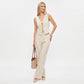 2 Piece Striped Vest Top and Wide Leg Pants Set