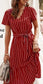 Striped It's-a-Wrap Dress