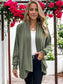 Ribbed Knit Light Draped Textured Cardigan