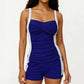 2-Piece Set Color Block Tankini Top with Boyshort Bottom Swim Set