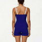 2-Piece Set Color Block Tankini Top with Boyshort Bottom Swim Set