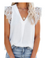 Lace Pleated Tank Blouse