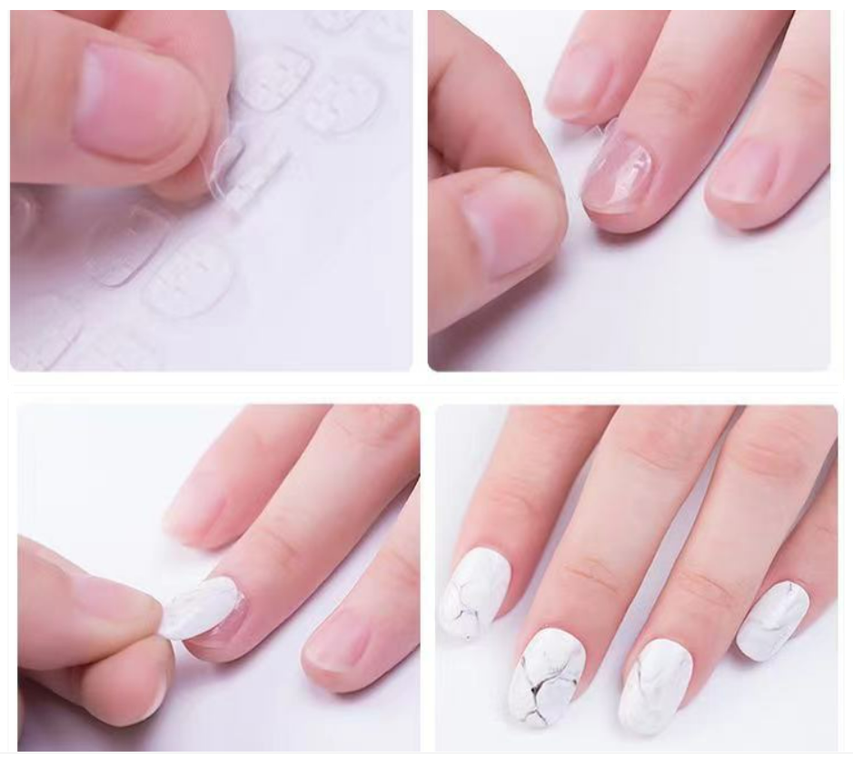 Medium Rounded Light Pink Press On Nails with Ruched Charm and Pearls