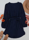 Button Detail Bishop Sleeve Dress