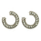 C-Shaped Crystals Earring Stud