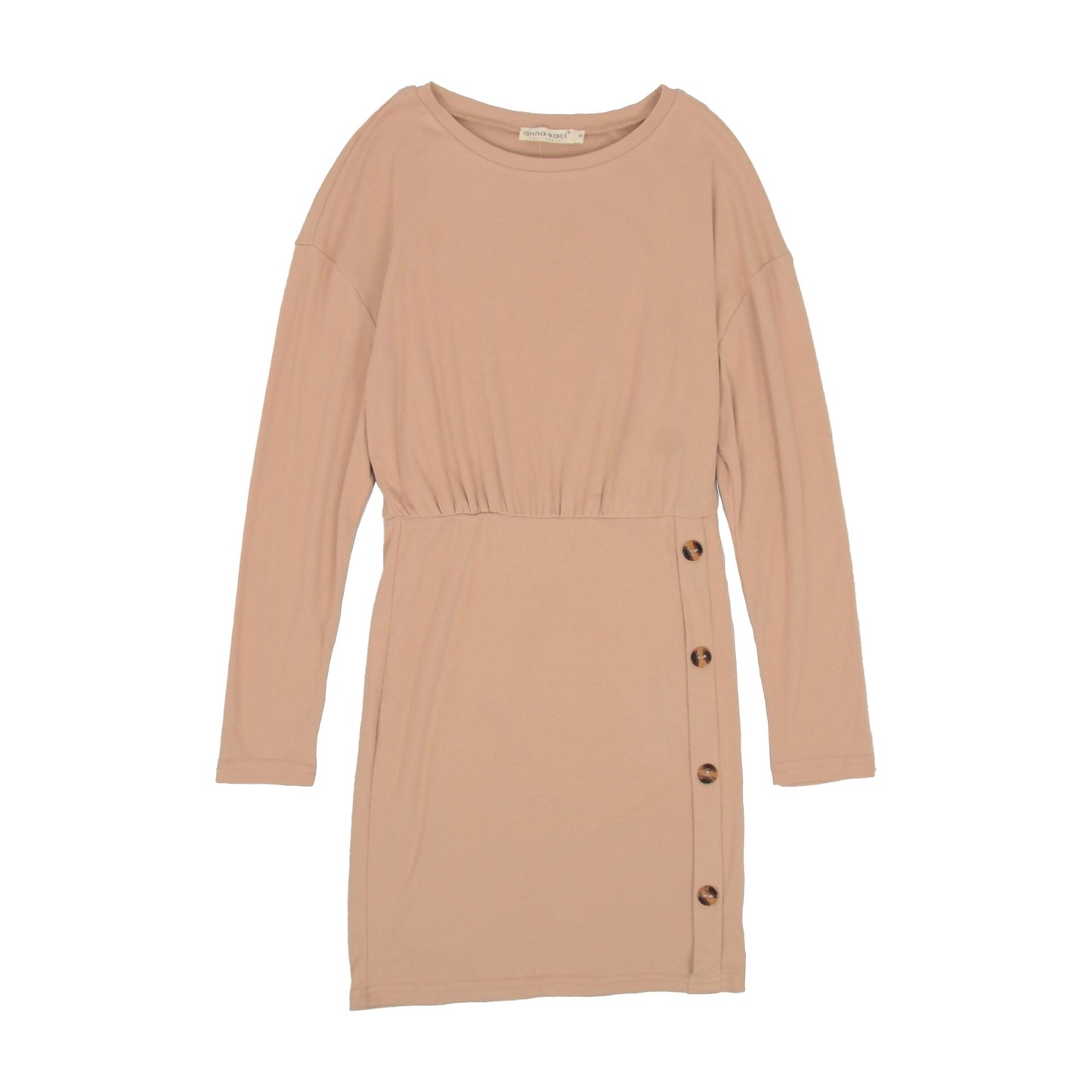 Contrast Button Skirt Bodycon Dress