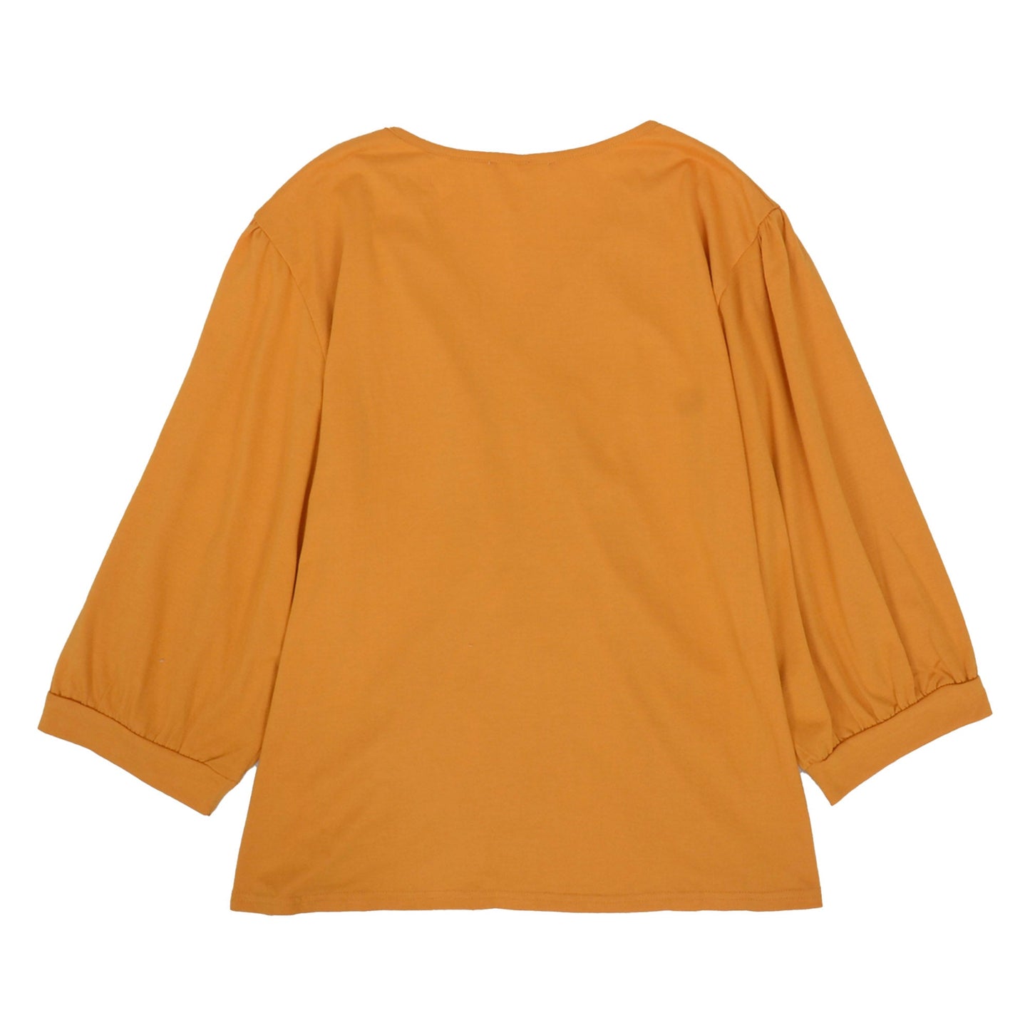 Plus Ruched Front Peasant Sleeve Blouse