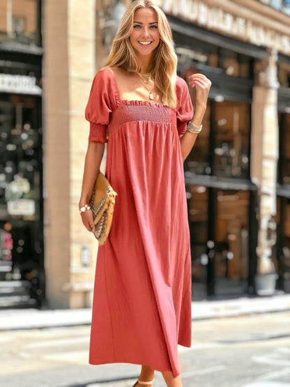 Puff Sleeve Empire Dress