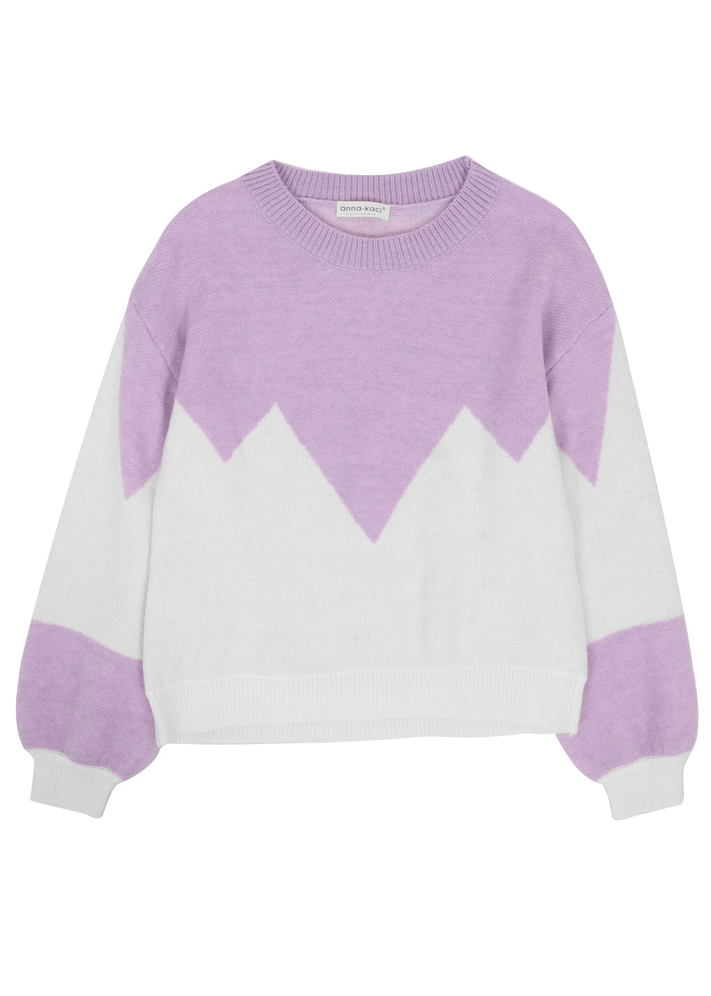 Drop Shoulder Color Block Sweater