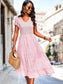 V Neck Tiered Sleeves Dress