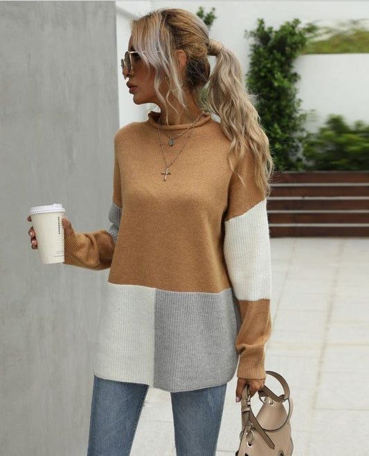 Color Blocked Lux Sweater