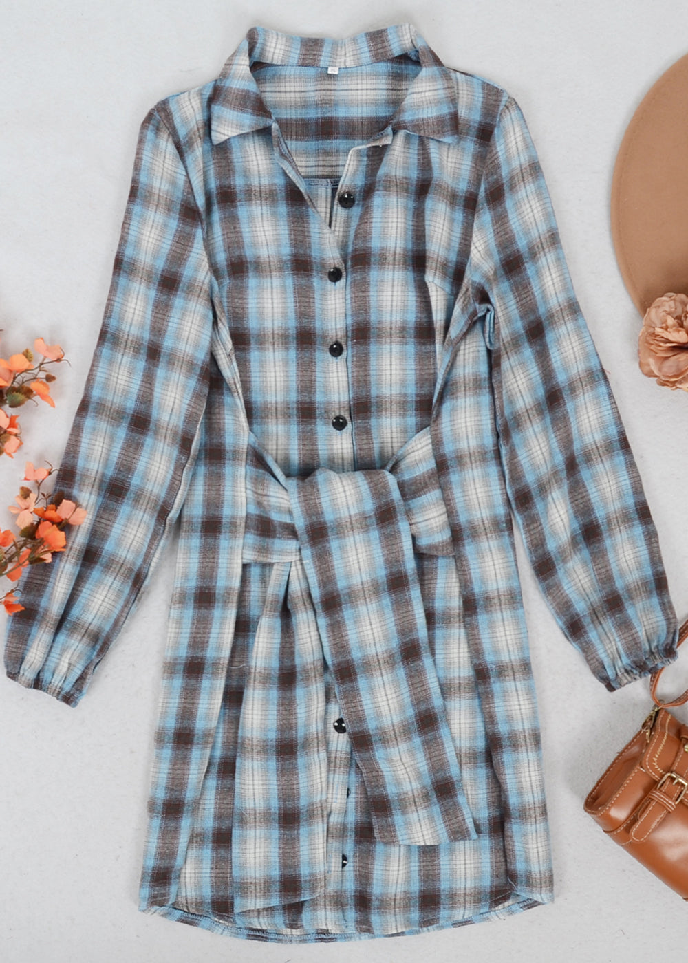 Plaid Print Oversized Overshirt