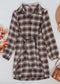 Plaid Print Oversized Overshirt