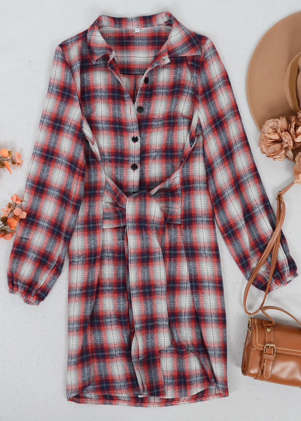 Plaid Print Oversized Overshirt