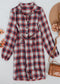 Plaid Print Oversized Overshirt