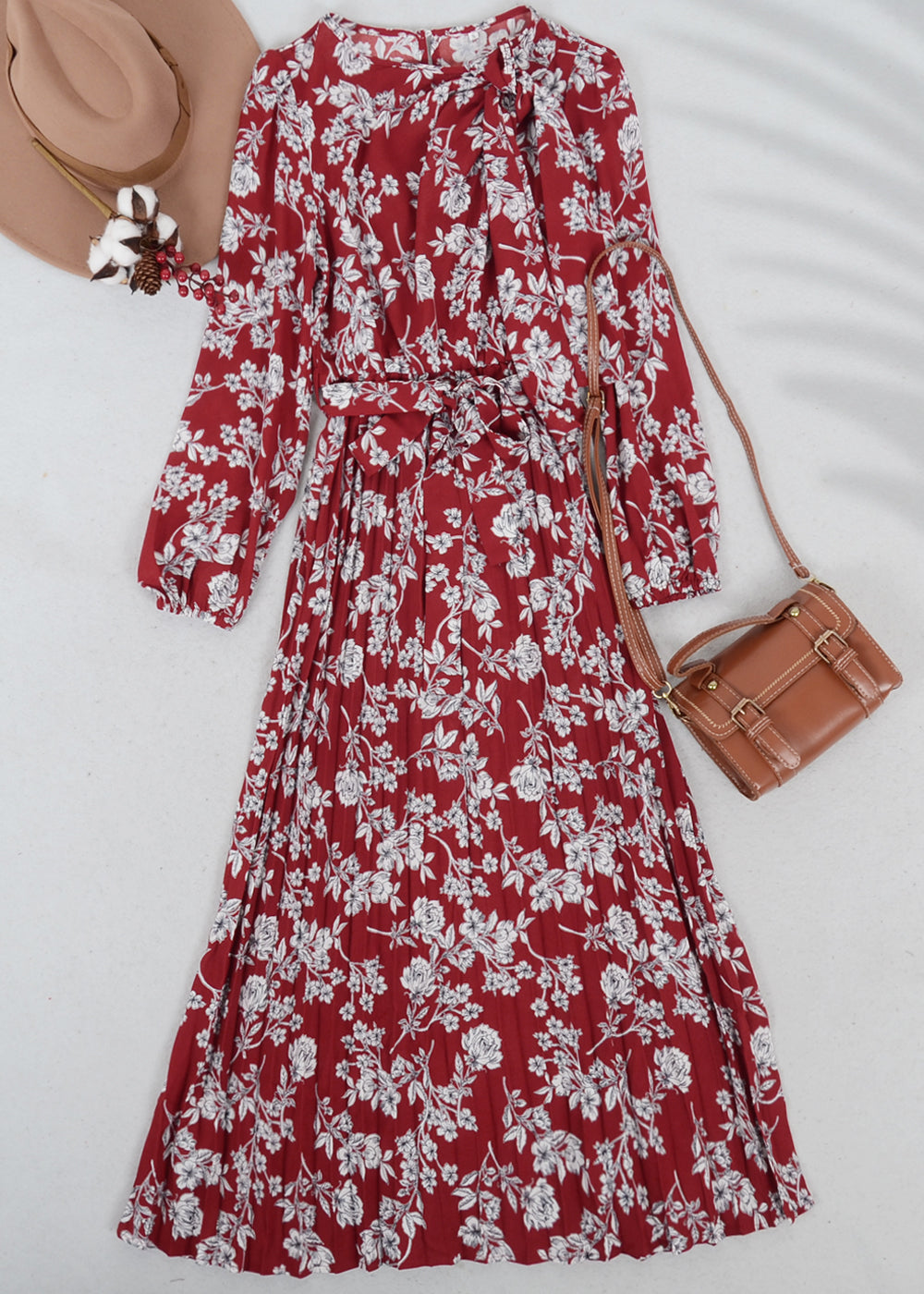 Bow Detail Floral Print Dress