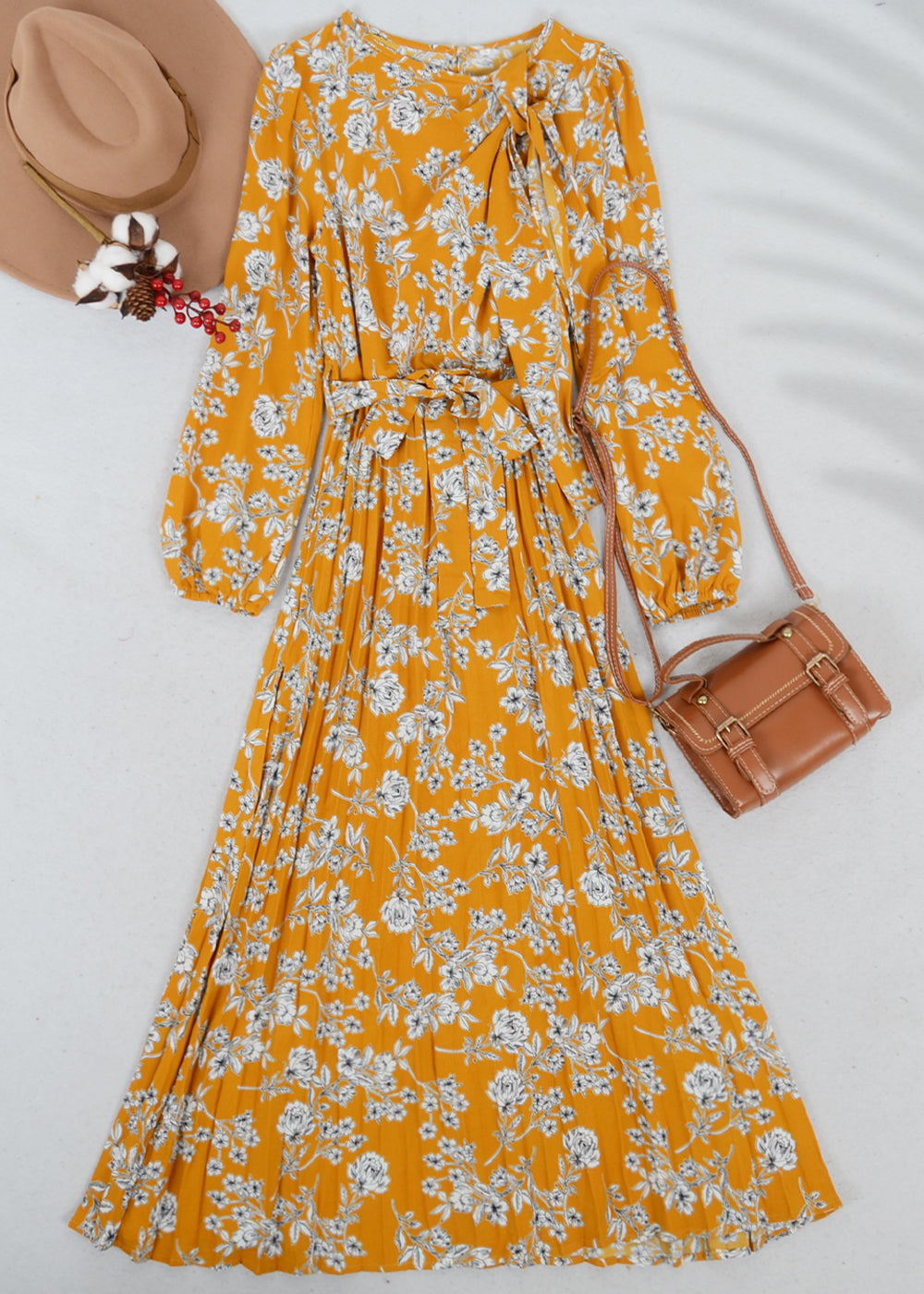 Bow Detail Floral Print Dress