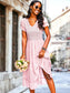 V Neck Tiered Sleeves Dress