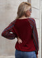 Two Tone Surplice V Neck Sweater