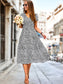 V Neck Tiered Sleeves Dress