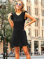 Pleated Round Neck Dress