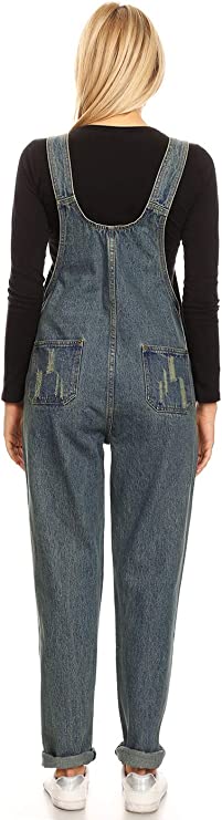 Vintage Adjustable Strap Denim Overalls