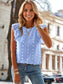 Ruffle Shoulder Swiss Dot Blouse