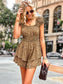 Puff Sleeve Tiered Romper