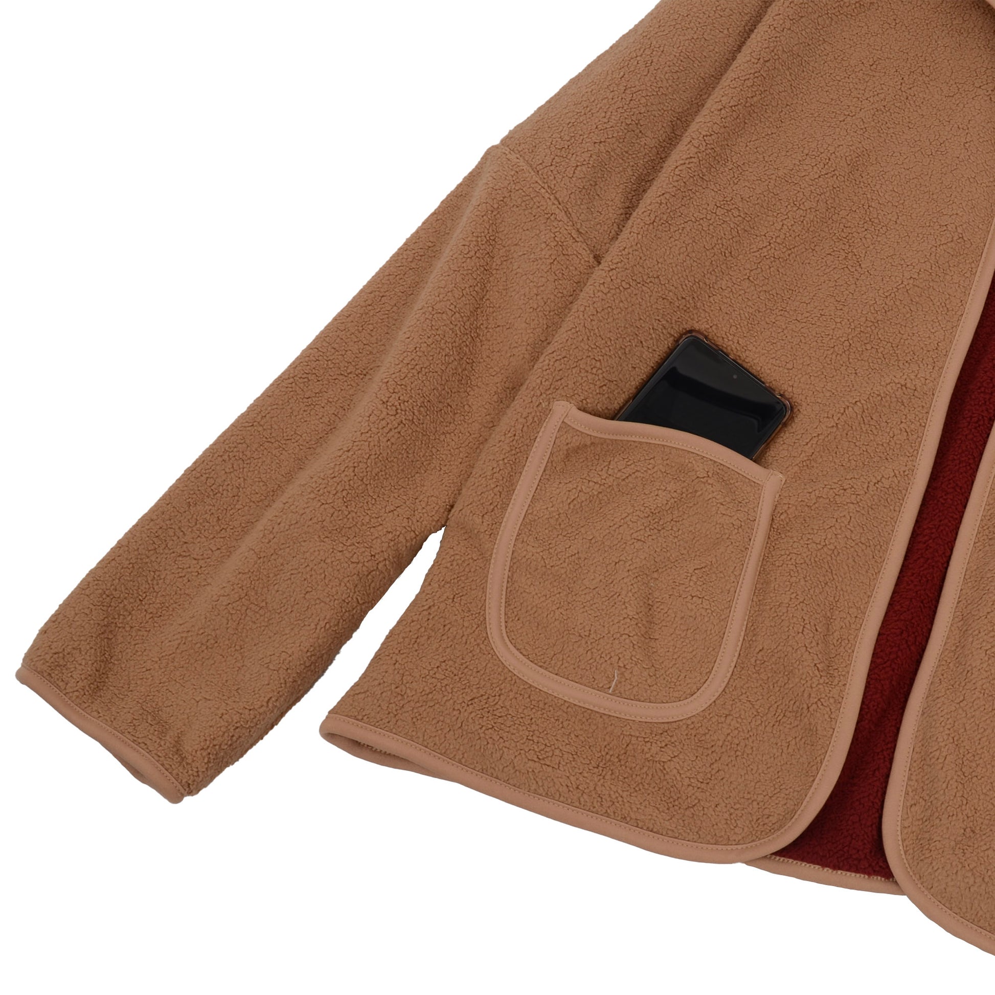 Anna-Kaci Fleece Open Front Dual Side Pocket Hoodie for Women Large 8-10 / Gray