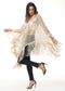 Anna-Kaci Womens Oversize Hand Beaded Fringed Sequin Evening Shawl Wrap