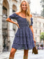 V Neck Ruffle Layered Dress