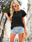 Textured Tiered Short Sleeve Top