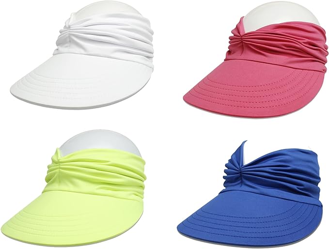 Anna-Kaci Womens Sun Visor Hat Wide Brim Summer 50 UV Protection Beach Sport Cap