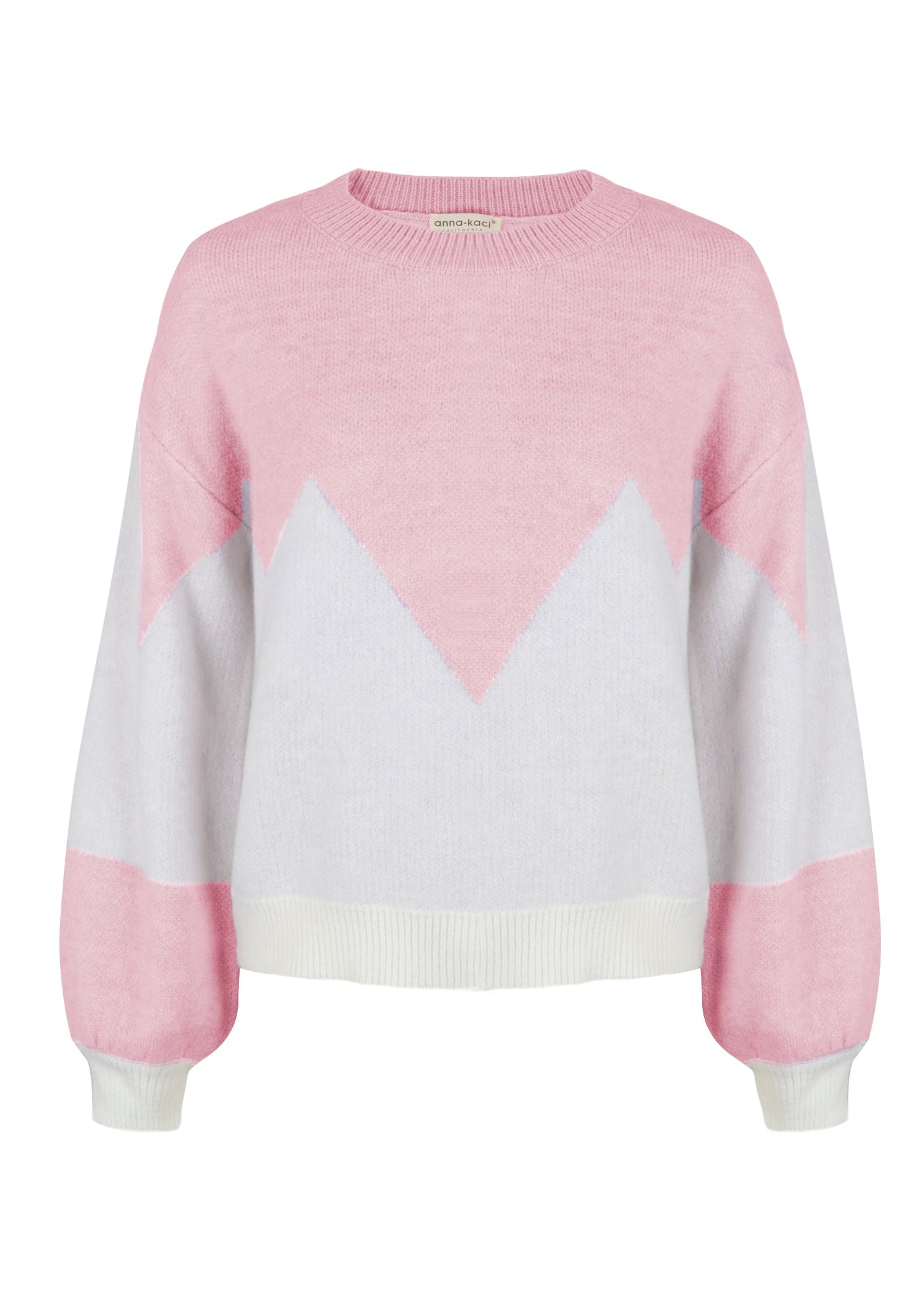 Drop Shoulder Color Block Sweater