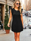 Pleated Round Neck Dress