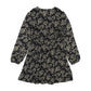 Anna-Kaci Floral Print V Neck Long Sleeve Ruffle Detail Dress for Women