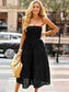 Solid Color Strapless Dress